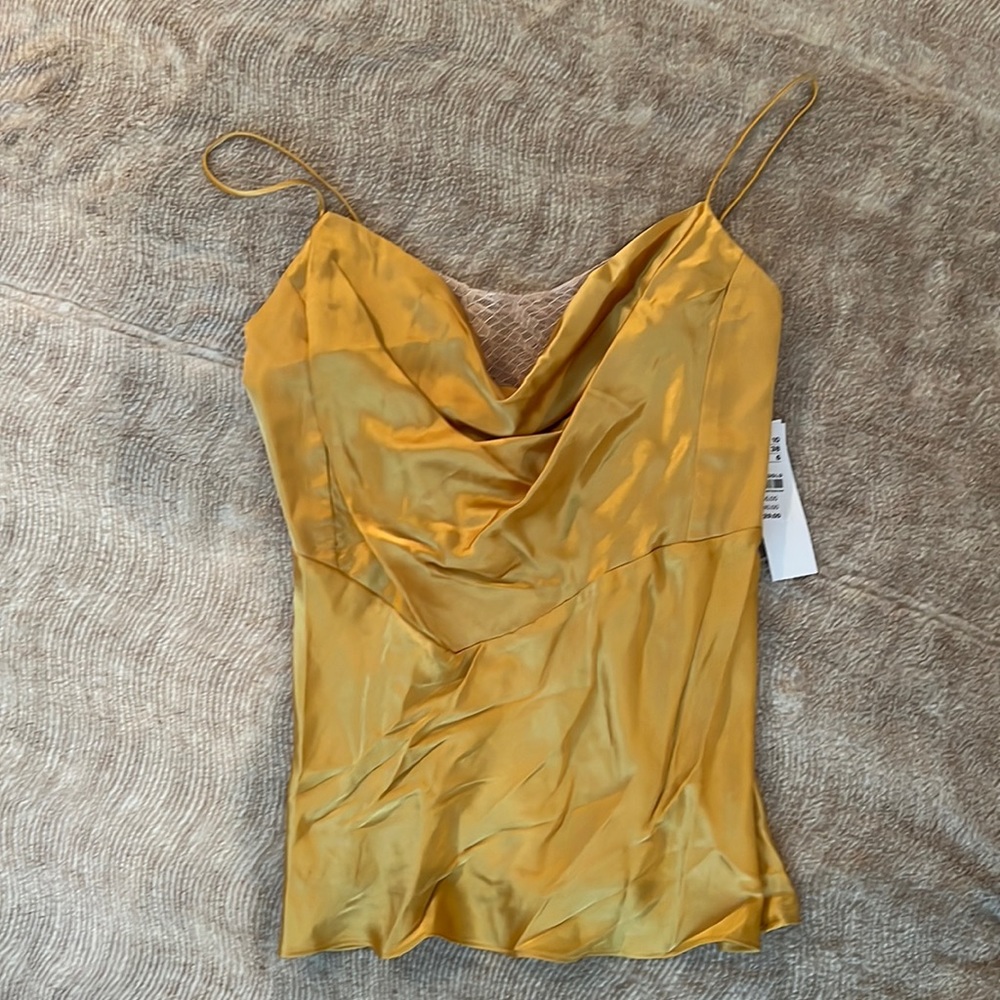 NWT Topshop satin tank with beautiful lace detail